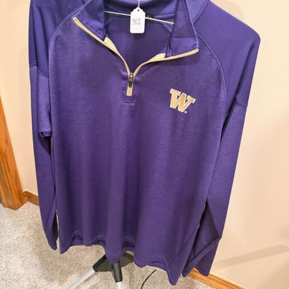Champion Elite Univ of Washington Huskies Purple 2XL Quarter-Zip Pullover